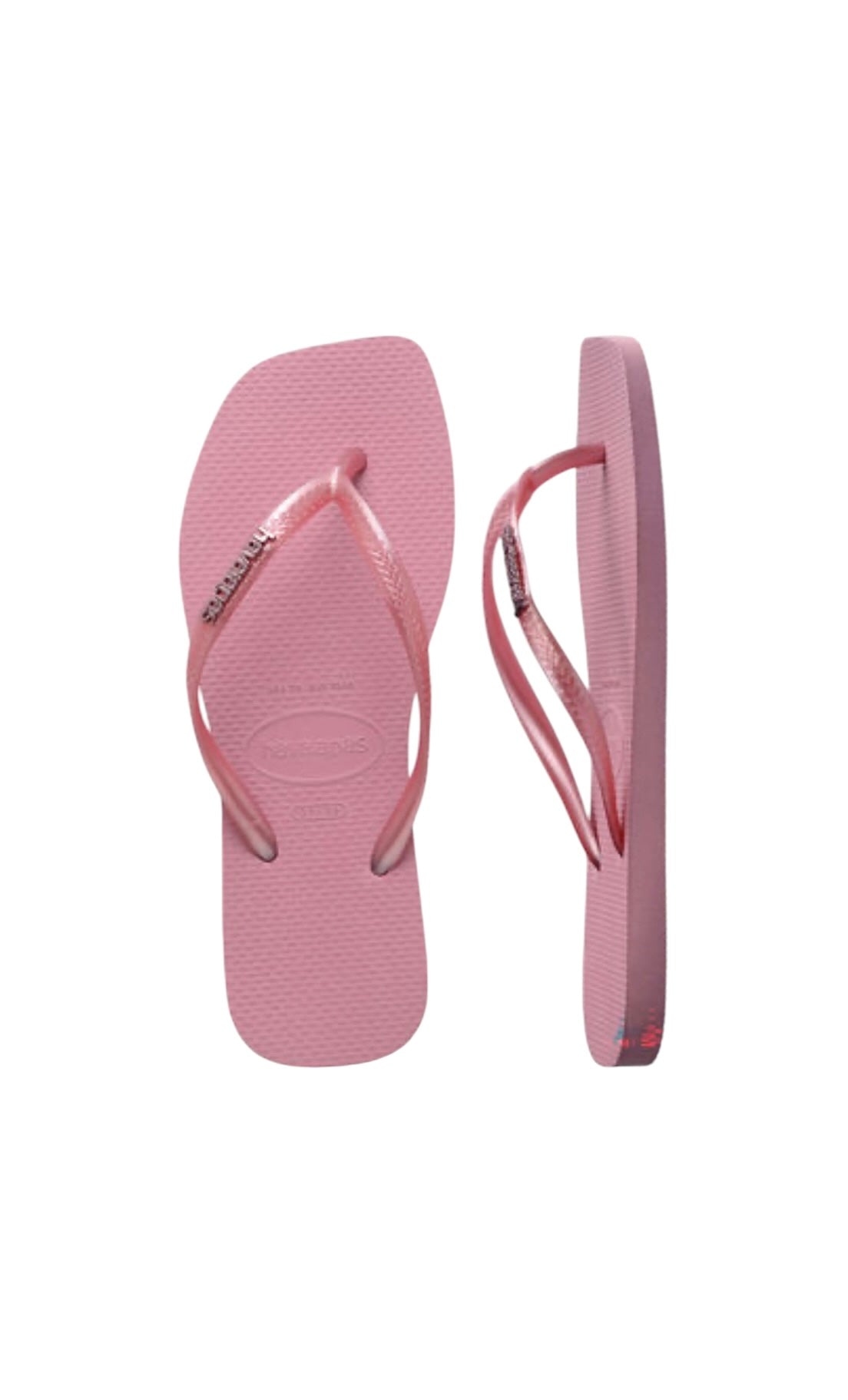 INFRADITO HAVAIANAS SLIM SQUARE LOGO METALLIC