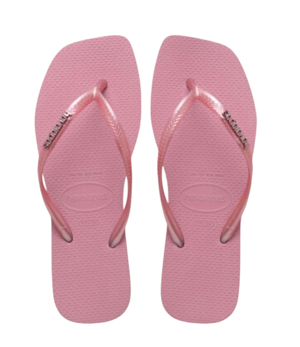 INFRADITO HAVAIANAS SLIM SQUARE LOGO METALLIC