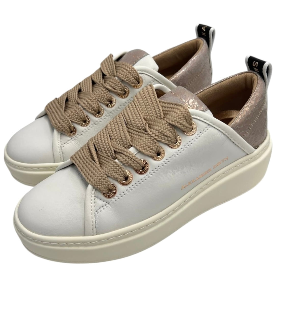 SNEAKERS ALEXANDER  SMITH WEMBLEY HIGH WOMAN 0524 WHITE NUDE